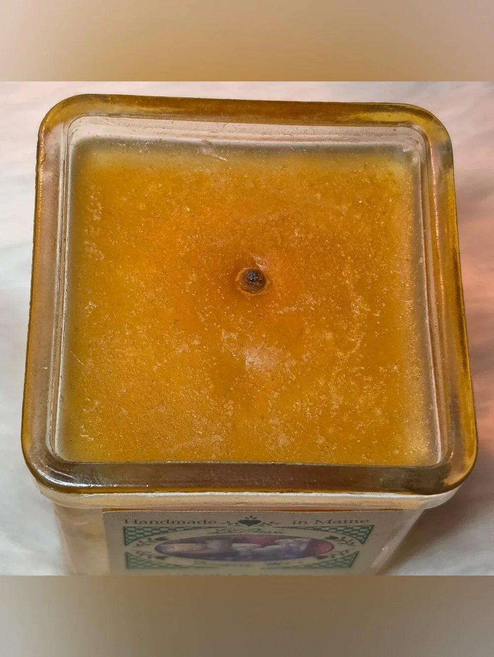 EUC Vintage L.L. Bean Vanilla Bean Scented Glass Candle - Handmade in Maine